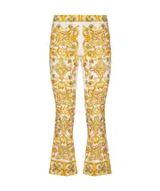 Dolce Gabbana Majolica Printed Flared Pants IT44,IT38,IT46 yellow/white
