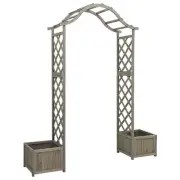 Vidaxl Garden Pergola With Planter Grey Solid Firwood fir wood Marquees
