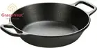 L5RPL3 8" Round Cast Iron Pan with Loop Handles - Black