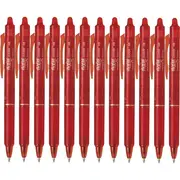 Pilot Frixion Clicker Retractable Erasable Gel Ink Pen 1.0mm (Red) [Box 12]