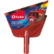 O-Cedar One Sweep Angle Broom with Step On Dust Pan Recycled PET Soft Bristle