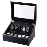 Watch Winder for Automatic Watches, Ultra Quiet Motor, 4 Spaces, 6 Extra Stor...