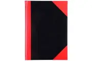 Cumberland Notebook A5 200 Leaf Ruled Red & Black Hard Cover Gloss 43110CM