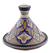 Moroccan Serving Tagine Handmade Ceramic Tajine Dish 12 inches Multicolored