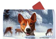 Basenji Winter Wonderland Mail Box Cover
