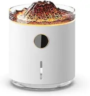 7-Color LED Flame Humidifier & Essential Oil Diffuser, 500ml Aroma Diffuser with 360° Flame Effect & Sleep Mode - USB Ultrasonic Cool Mist Maker for Bedroom/Yoga/Office, Auto Shutoff & Timer