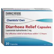 Chemists' Own Diarrhoea Relief Effective Within 1-3 Hours 20 Capsules