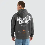 [Nena and Pasadena AFL] Adelaide Crows AFL Vintage Hoodie Pigment Asphalt