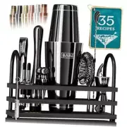 Mixology Bartender Kit Bar Set | 14-Piece 28oz Boston Shaker Jet Black/Black
