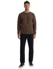 [Oxford] Leo Organic Cotton Sweater Shirt in Chocolate