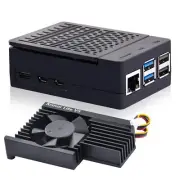 ABS Case with Armor Lite V5 Active Cooler for Raspberry Pi 5 Pi 5 Case with A...