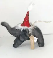 Hand Made Painted ELEPHANT Paper Mache Animal Fair Trade Christmas Ornament New