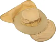 CORHAD Men's Uv Cap Wide Brim Sun Hat Neck Flap Bucket Hat for Fishing Sun Cover Lightweight Portable