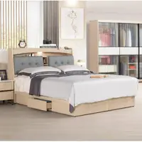 在飛比找momo購物網優惠-【MUNA 家居】艾維斯5尺被櫥式雙人床頭底組(雙人床 床架
