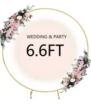 6.6 FT Round Backdrop Stand Fitting Balloon Arch Stand Frame Round Arch Stand...