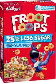 Kellogg'S Froot Loops Less Sugar Breakfast Cereal, 265 G