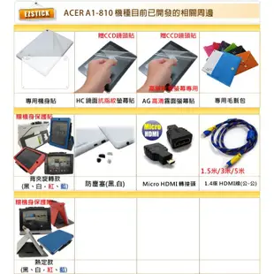 【EZstick】ACER ICONIA A1 810 A1-810 A1-811 7.9吋 靜電式液晶螢幕貼