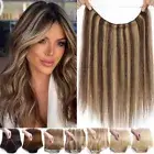 100% Remy Human Hair Extensions Invisible Headband Wire Hidden Weft Hair 16"-22"