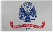 United States Army Emblem Logo White 150D Woven Poly Nylon 3x5 3'x5' Flag Banner
