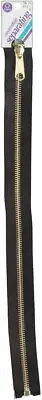Reversible Separating Metal Zipper 16" Black