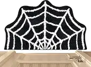 Spiderweb Area Rug,Halloween Bathroom Spider Web Rug | Water Absorbent Halloween Spider Web Bath Mat for Tub, Bathroom, Shower, Kitchen