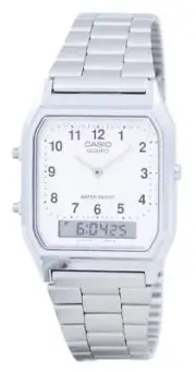 Casio Vintage Analog-Digital Alarm Dual Time Calendar AQ-230A-7BMQ Unisex Watch