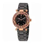 Guess Collection Ceramic Black dial animal print Women's Swiss Watch X35016L2S