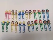 2 Sets of 12 Disney Princess Bookmarkers or Paperclips