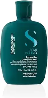 Alfaparf Milano Semi Di Lino Reconstruction Reparative Low Shampoo - Vegan Formula, Color Safe - Restores Health to Damaged Hair - 8.45 oz