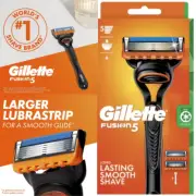 Gillette Fusion5 Razor,men Shaving Razor,2 x cartridges and 5 x blades
