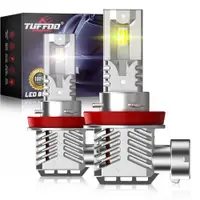 在飛比找蝦皮購物優惠-Tuffoo 2 PCS 雙色 LED 霧燈汽車 H11 H