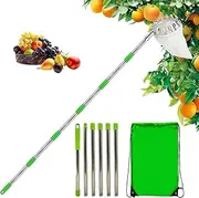 Fruit Picker - Agricultural Garden Hardware Tools, High Altitude Fruit Picker | Fruit Picker Head Basket with Telescopic Extendable, Non Slip Grip Handle Picking Equipment for Pear Lemon Orange