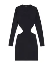 Balenciaga Cut-Out Open Back Mini Dress black