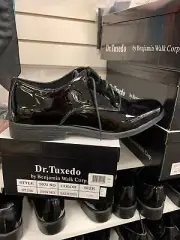 Dr Tuxedo's Mens Tuxedo Formal Dress Shoes Black Patent Prom Wedding