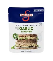 Swanson Garlic and Herbs White Chunk Fully Cooked Chicken Ready to Eat Simple