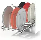 Home Zone Kitchen Pull Out Cookware Drawer Cabinet Organizer for Pots Plates Pan