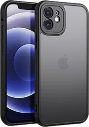 Matte Case for iPhone 12 Case & iPhone 12 Pro Case 6.1-Inch, Shockproof Drop Protection Anti-Fingerprint, Frosted Translucent Back Phone Cover for iPhone 12/12 Pro