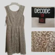 Decode 1.8 Dress Womens 2 Lace & Sequins Sleeveless V-Neck Special Occasion