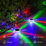 Solar Fence Deck Dock Wall Washer Step Driveway Waterproof Garden Light