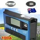 100A MPPT Solar Panel Li-Ion Battery Charge Controller Regulator 12 24V Auto LCD