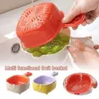 Dust-proof Drain Basket 2-in-1 Fruit Cleaner Bowl Vegetable Basket Wash Fruit
