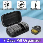 Large Capacity Pill Box 7 Day Boxes AM/PM Weekly Pill Organizer Medicine Box AU