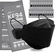[10 and 25 Pieces] HAPPYDAY KF94 Face Mask Black Large for Adult Made in Korea