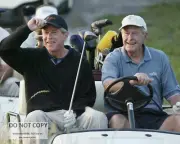 GEORGE W. BUSH GOLFING WITH FATHER GEORGE H.W. BUSH - 8X10 PHOTO (WW-011)