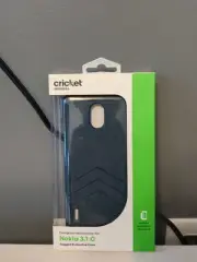 Cricket Wireless New Nokia 3.1 C 2-Piece Kickstand Black Phone Case By Alphacomm