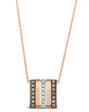 Le Vian Chocolate & Strawberry 14K Rose Gold 0.19 ct. tw. Diamond Pendant
