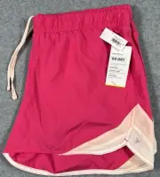 NWT Womens Workout Running Shorts Size L Pink Old Navy Go Dry Active Drawstring