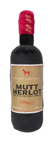 Mutt Merlot Dog & Puppy Plush Toy with Squeaker by FuzzYard
