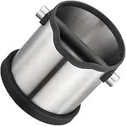 CRILSTYLEO Espresso Waste Container Detachable Stainless with Anti-Slip Bottom for Home Cafe and Professional Use Silver