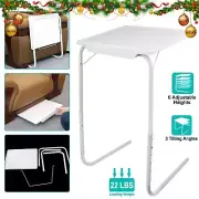 Adjustable Portable Folding Table Desk Smart TV Tray Laptop PC Dinner Bed Mate